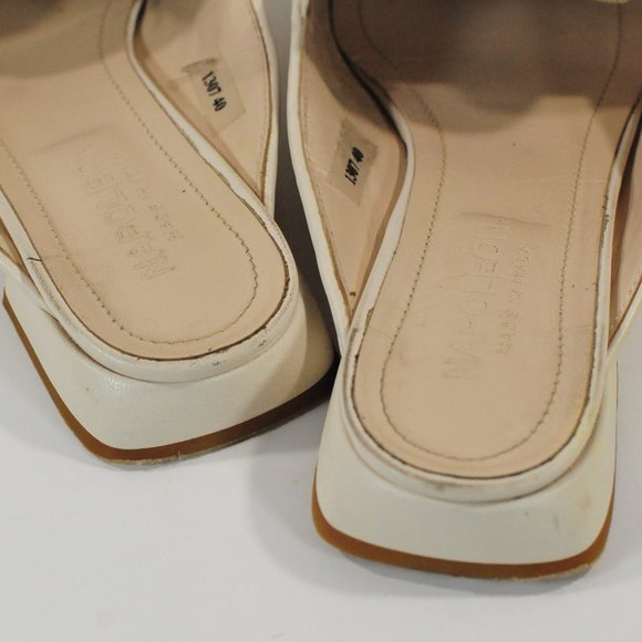 Napoleoni leather flats Off White SZ 9.5 - Picture 9 of 12
